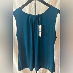 Calvin Klein Teal Sleeveless Blouse